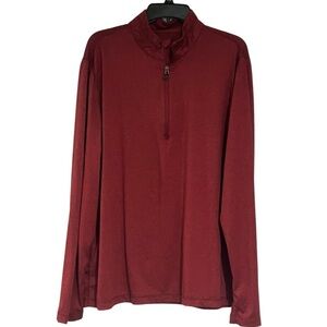 32° XL Brick Red Long Sleeve Quarter-Zip Pullover